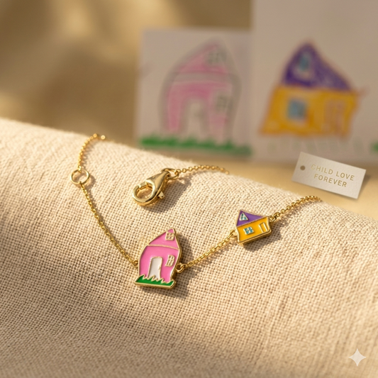 Custom Child Art Gold Bracelet — Little Legends